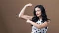 Powerful young woman in success pose Royalty Free Stock Photo