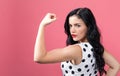 Powerful young woman in success pose Royalty Free Stock Photo