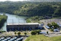 Powerhouse of Magat River hydro electric dam in mountainous Ifugao Royalty Free Stock Photo