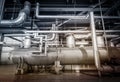 Powerhouse pipe system Royalty Free Stock Photo