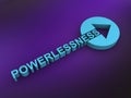 powerlessness word on purple Royalty Free Stock Photo