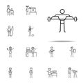 powerlifter icon. hobbie icons universal set for web and mobile