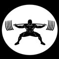 Powerlifter Squatting Heavy Weights