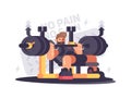 Powerlifting athlete in competitions Royalty Free Stock Photo