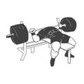 Powerlifting bench press Royalty Free Stock Photo