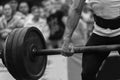 Powerlifting competitions in the street Royalty Free Stock Photo