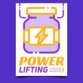 Powerlifting Creative Advertising Poster Vector