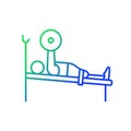 Powerlifting gradient linear vector icon Royalty Free Stock Photo