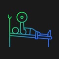 Powerlifting gradient vector icon for dark theme Royalty Free Stock Photo