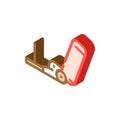 powerline sled isometric icon vector illustration