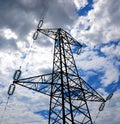 Powerline tower Royalty Free Stock Photo