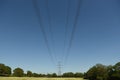 Powerlines in the sky Royalty Free Stock Photo