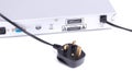 Powerplug of a DVD player isolated Royalty Free Stock Photo