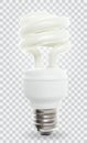 Powersave lamp on transparent Background. Vector Illustration. Royalty Free Stock Photo