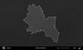 powiat zyrardowski highlighted, Poland. Grayscale Royalty Free Stock Photo