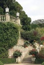 Powis castle garden stairway in England