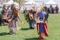 Powwow. Native American men in Full Regalia. Chumash Day Powwow and Intertribal Gathering