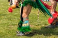 Powwow. Native Americans dressed in full Regalia. Close-up details of Regalia Royalty Free Stock Photo