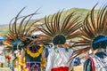 Powwow. Native Americans dressed in full regalia. Details of regalia close up. Chumash Day Powwow Royalty Free Stock Photo