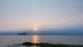 Poyang lake in sunrise