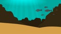 Under the sea vector background Royalty Free Stock Photo