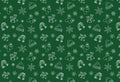 Green Christmas repeating pattern
