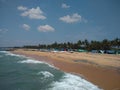 Pozhikkara beach seascape view, Kollam Kerala Royalty Free Stock Photo