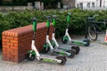 PoznaÃâ, Poland -27.05.2023- electric scooters in Pozna Royalty Free Stock Photo