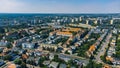 Poznan city from above, cityscape, Winogrady disctrict