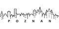 Poznan cityscape illustration. Simple line, outline vector of city landscape icons for ui and ux, website or mobile application on