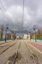 Tram track in the city center