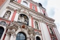 Facade of the Church in Poznan, Poland. Is is called Bazylika kolegiacka Matki Bozej Nieustajacej Pomocy, sw. Marii Magdaleny i sw