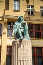 Poznan, Poland - August 09, 2021. Statue of Klemens Janicki - Pomnik Janickiego