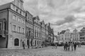 Poznan, Poland 2018-09-22, Beautiful Poznan colorful old city, colorful houses, monumental, historic building and fountain, old ma Royalty Free Stock Photo