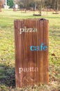 Wooden bin at a park