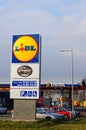 Lidl and Statoil filling station