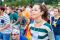 Poznan, POLAND - JULY 24, 2016: pilgrims praying, dancing and singing during Days In Dioceses just before The World Youth Day in