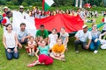 Poznan, POLAND - JULY 24, 2016: pilgrims praying, dancing and singing during Days In Dioceses just before The World Youth Day in