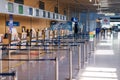 Poznan, Poland - June 18, 2019: airport of Poznan interior.