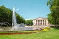 Grand Theatre and Adam Mickiewicz Park in Poznan, Poland Royalty Free Stock Photo