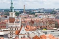 Poznan, Poland - June 28, 2016: Town hall, old and modern buildings in polish city Poznan Royalty Free Stock Photo