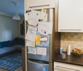 Domestic kitchen with fridge