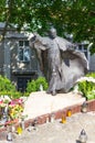 Sculpture of holy Polish pope Jan Pawel the second in the Tumski island