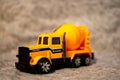 POZNAN, POLAND - Oct 18, 2020: Toy Model Cement Mixer Truck