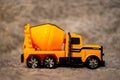 POZNAN, POLAND - Oct 18, 2020: Toy Model Cement Mixer Truck