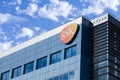 Poznan, Poland - October 28. 2020: The Glaxosmithkline headquarters office building in Poznan. LOGO Royalty Free Stock Photo