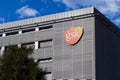 Poznan, Poland - October 28, 2020: Logo of GlaxoSmithKline Biologicals in Poznaniu. GSK is a British pharmaceutical company