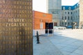 Poznan, POLAND - September 06, 2016: Encryption Container - temporary pavilion which looks like Enigma machine Royalty Free Stock Photo