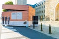 Poznan, POLAND - September 06, 2016: Encryption Container - temporary pavilion which looks like Enigma machine