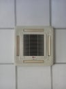 Poznan, Poland - 8 Septemner 2023 : LG Air conditioner heat pump ceiling mounted indoor unit Royalty Free Stock Photo